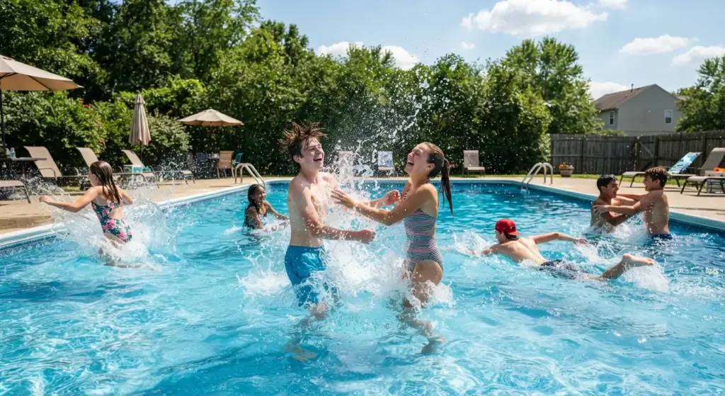Ragazzi in piscina