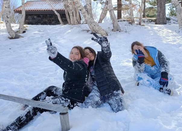 Sulla neve, per la prima volta